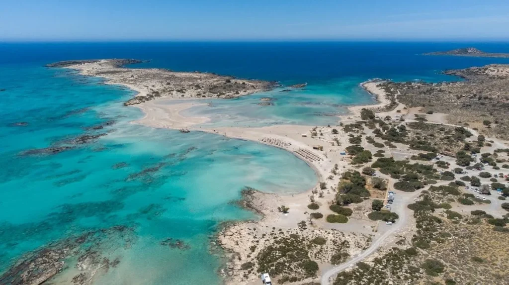 Elafonisi Beach Location Rolling Car Rentals Chania Crete